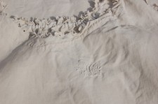 Chemise de nuit ancienne en " lin " , " coton "  brodée main - monogramme