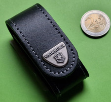 Véritable ETUI cuir NOIR petit COUTEAU pliant Suisse VICTORINOX 3x7.5x2.5 cm