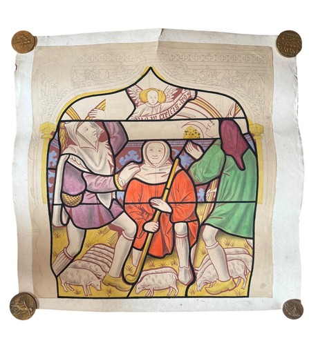 Maquette vitrail xix - de,