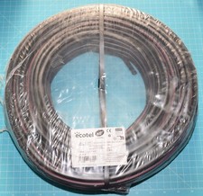 bobine de 50m de câble rigide U-1000 R2V 3G 1.5mm² gaine PVC noir neuf