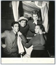 France, Gaité lyrique. Luis Mariano, Maurice Baquet, Marina Hotine et Gise Mey  