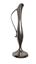 Joli petit  Vase Solifleur Métal argenté, Années 50, 18 cm-210g-  comme neuf