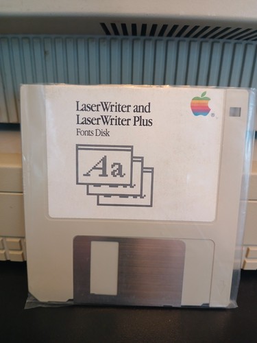 Vintage apple fonts - fonts, disk