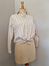 ADILYNN : SUPERBE CHEMISE STYLE BLOUSON AU DOS RAYURES DOREES