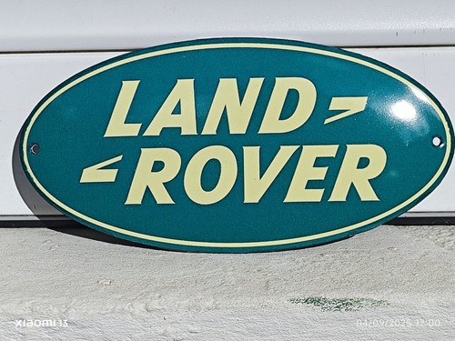 Plaque émaillée land rover - plaque,