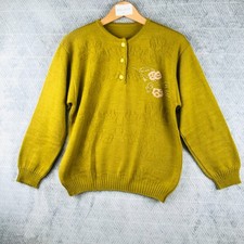 Pull Henley Femme M Vert