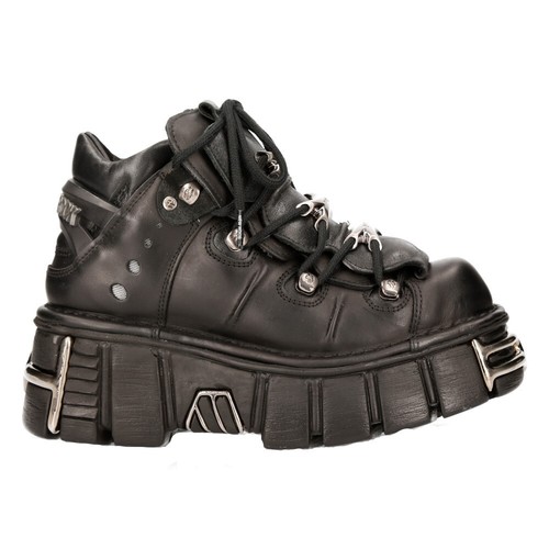New rock unisex metallic black - new,