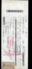 COGNAC (16) ALCOOL COGNAC "Ch. HUVET & Cie" en 1885