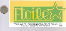 AUTOCOLLANT. Vacances. ETOILE  Nord - Pas de Calais