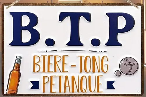 Plaque metal p bière - plaque,