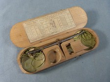 Boîte de changeur début 19e s. Balance, Trébuchet Monétaire, poids or, argent