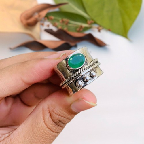 Bague toupie faite main - , en