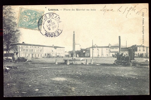 Cpa lezoux place du - cpa,