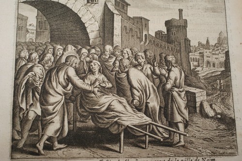 Gravure sur cuivre jesus veuve - sur,