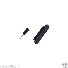 2 BOUCHON DE PROTECTION  - NOIR -  IPHONE 3 GS / 4 / 4S / IPAD / IPOD  -  NEUF 