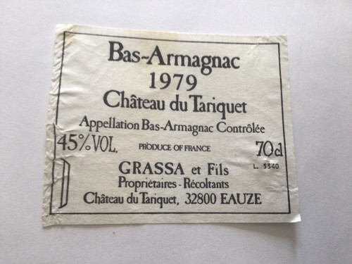 Etiquette bas armagnac - etiquette,
