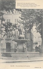 Carte postale ancienne SALON DE PROVENCE fontaine adam-de-craponne