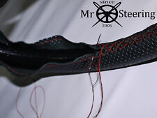 Pour Nissan Terrano II Perforé Housse Volant Cuir Rouge Foncé Double St