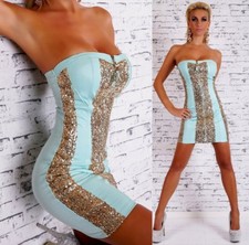 Robe Mini Paillettes Zippée