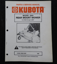 Kubota B7200 B8200 L2650 L2850 Tracteur 3562 Tondeuse Pièces & Service Manuel