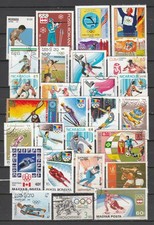 MONDE - JEUX OLYMPIQUES - LOT DE TIMBRES OBLITÉRÉS THÈME JEUX OLYMPIQUES