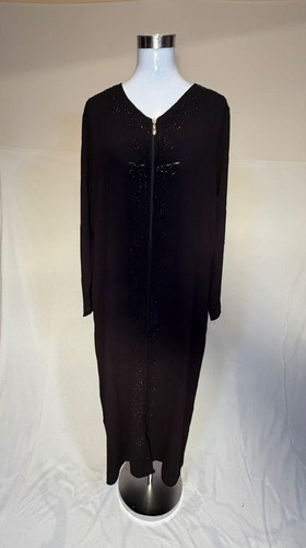 Abaya noire moderne zippée