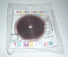 BANDE AMORCE SUPER 8 MM 10 MÈTRES CRISTAL D'OCCASION SANS SCOTCHS