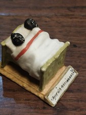 Charmant Porte Menu ancien en Porcelaine Allemande Foreign biscuit 