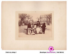 PARIS, FEMMES & ENFANTS SUR UN BANC PUBLIC, EXPO UNIVERSELLE 1889 -BB62