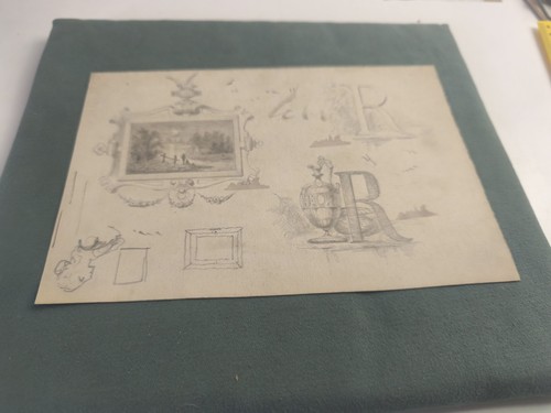 Ancien dessin crayon - ancien, crayon,