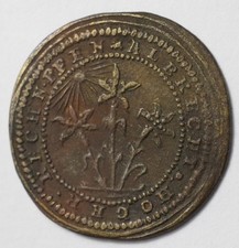 LOUIS XV : PETIT JETON DE NUREMBERG AUX 3 LYS SIGNE ALBRECHT HOGER