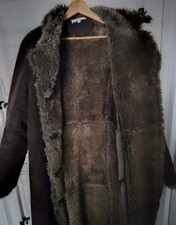 (Vendu) Manteau long vintage Jacqueline Riu – peau retournée faux shearling