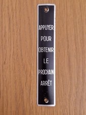 Plaque RATP bus “Appuyer