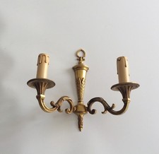Paire d’Appliques en bronze véritable Louis XVI Lucien Gau Paris vintage