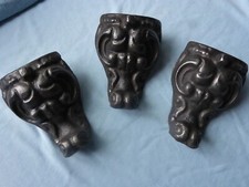 3 anciens pieds  fonte 1900 meuble poêle Baignoire Art Nouveau Déco Vintage