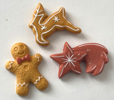 Lot de 3 Fèves Pain d'épice Noël Etoile Renne ❤️ Galette des Rois French charm