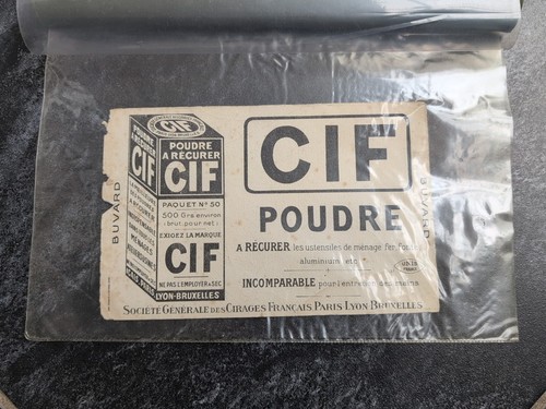 Papier buvard publicitaire cif - papier,