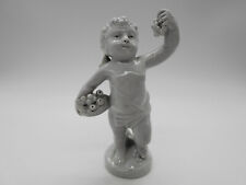 TRÈS BELLE STATUETTE FIGURINE CHÉRUBIN EN PORCELAINE CAPODIMONTE NAPLES ITALIE