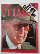 Time Magazine 1975 " FRANCO "Storm Over Spain Maharishi