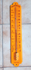Thermomètre émaillé orange 50 cm émail véritable cuit au four MADE IN FRANCE