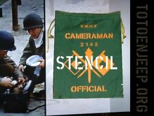 POCHOIR STENCIL MARQUAGE SAC US FILM CAMERAMAN CINEMA 1 .jeep willys dodge