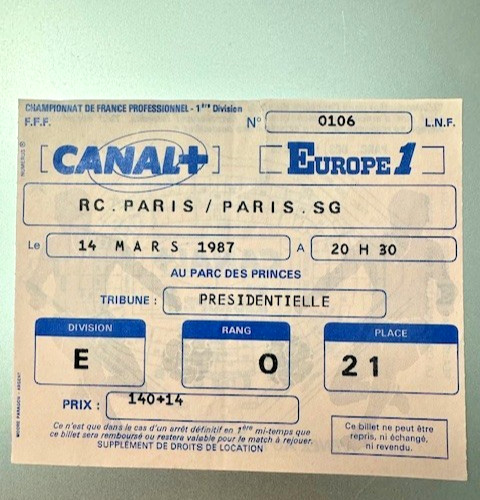 Rare billet match football - billet,