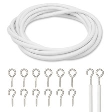 Blanc Cordon Rideau Kit Avec