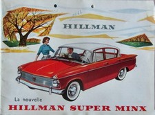 HILLMAN SUPER MINX CATALOGUE DEPLIANT ROOTES