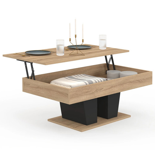 Table basse plateau relevable