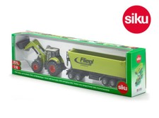 Siku 1949 Claas Axion 850 Avec Chargeur & Fliegl Benne Remorque & 5th Roue Dolly