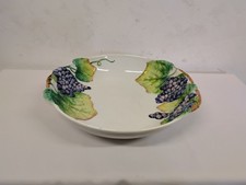 Coupe À Fruit , Plateau A Fruits En Barbotine Made In Italy