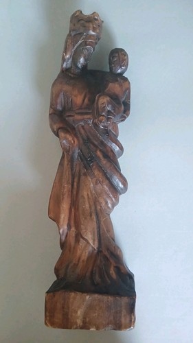 Vierge enfant bois - vierge, à
