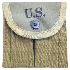 US WW2 M1 Carbine Buttstock Magazine Pouch WWII Ammo Pouch OD Vert