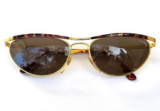 RARE sublime PAIRE DE LUNETTES DE SOLEIL STING BY AK N° 182 COL 03 vintage doré